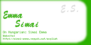 emma simai business card